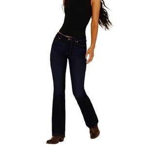 Shyanne Western Black Denim High Rise Bootcut Jeans